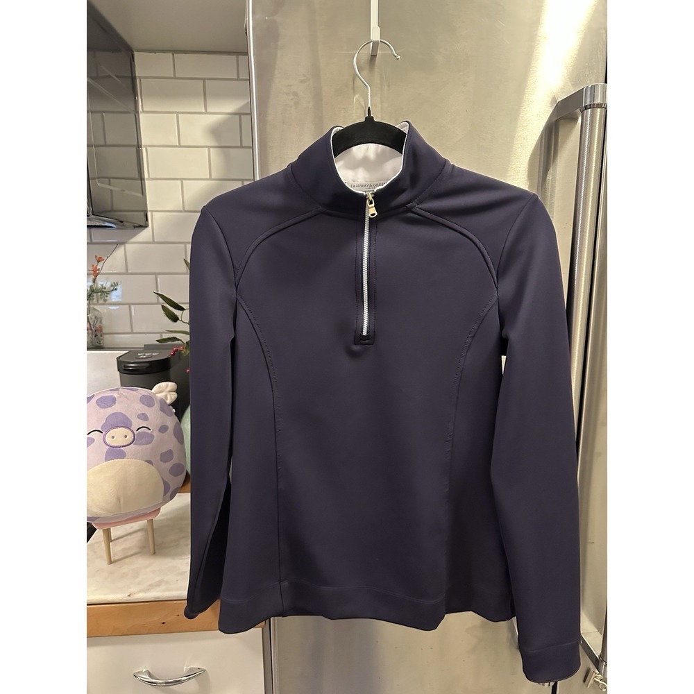 Fairway‎ And Greene 1/4 Zip Navy SzS Golf Tennis Country Club Boating Sunset